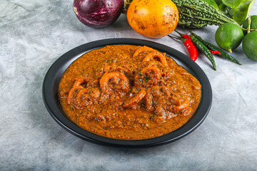 Indian cuisine - Masala with calamari