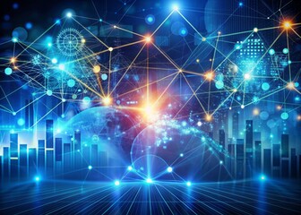 Obraz premium concept technology background,Machine learning, Data exchange, Deep learning,