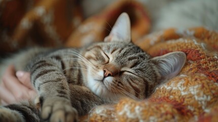 Sleeping Tabby Cat