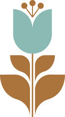Modern Nordic style flower logo © Marina Zlochin