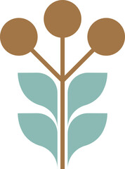Modern Nordic style flower logo