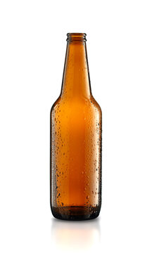 glass empty beer bottle