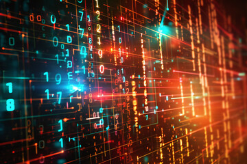 Abstract Technology Background with Data Visualization for Futuristic Digital Design and Tech Aesthetics