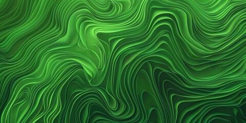 Abstract organic green lines as wallpaper background illustration created by ai