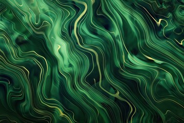 Obraz premium Abstract organic green lines as wallpaper background illustration created by ai