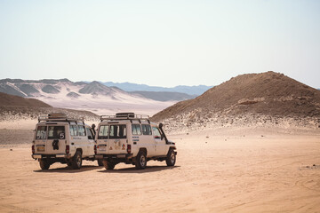 DAHAB, EGYPT Jeep car in Sahara desert, desert safari in Egypt © Oxana