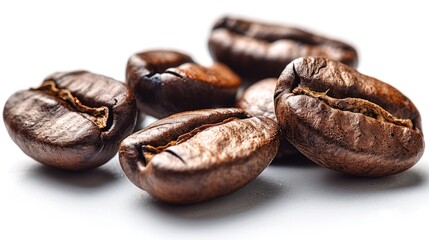 Obraz premium Close-up of Roasted Coffee Beans