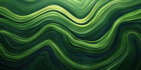 Fototapeta premium Abstract organic green lines as wallpaper background illustration created by ai