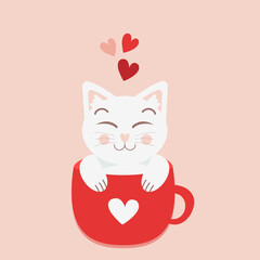Cute cat vector illustration