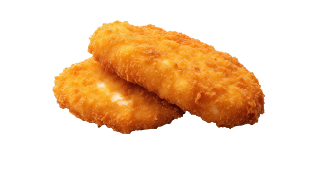 Cutlet on white isolated on clear png background and transparent background. food drink and dessert concept for cafe and restaurent, AI generative.