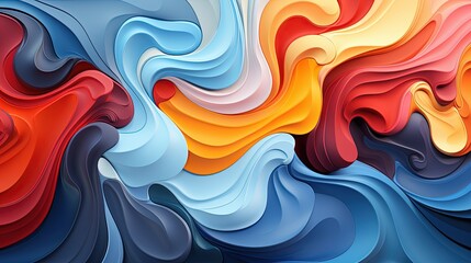 Modern Abstract Background with Fluid Multicolors and Dark Accents