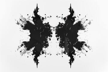 Obraz premium Two colorful paint splatters on a neutral background