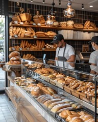 a bakery filled with lots of different types of bread