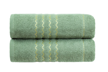 multi-colored Terry cotton bath towels, isolate on a white background