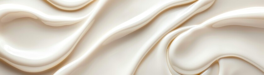 Elegant creamy waves create a smooth texture, perfect for backgrounds, fashion, beauty, or wellness themes in design projects.