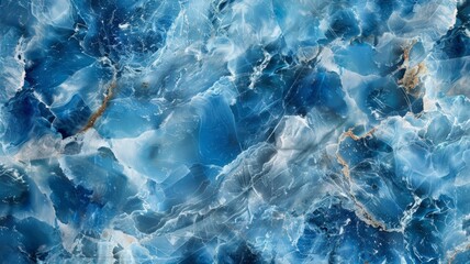 Obraz premium Abstract blue marble texture with swirling patterns, representing natural beauty, elegance, sophistication, and modern design.