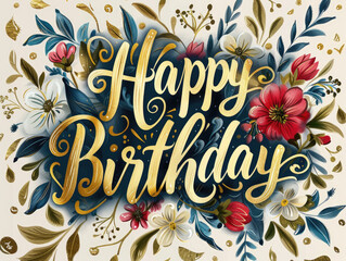 Sophisticated Happy Birthday Card Featuring Refined Elegance