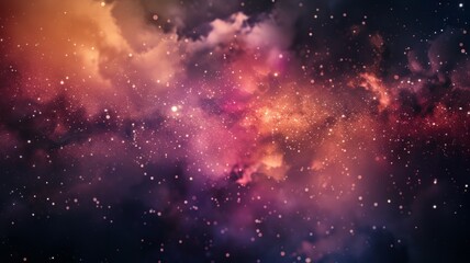 Naklejka premium A captivating view of a nebula, with swirling clouds of gas and dust illuminated by distant stars. The image evokes feelings of wonder, mystery, and the vastness of space.