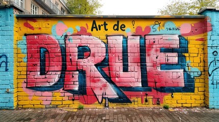 Graffiti Art on Brick Wall