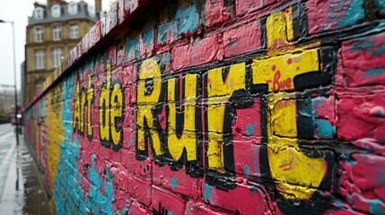 Fototapeta premium Art de Rue: A Colorful Graffiti Wall