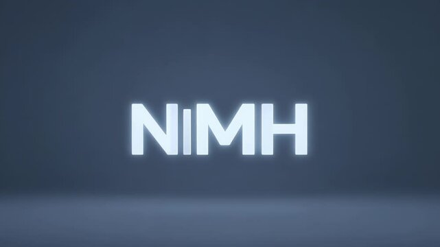 NiMH text on a dark background with a slight glowing effect