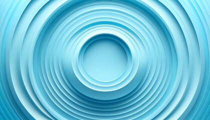 Abstract Blue Concentric Circles Background