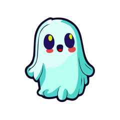 Ghost character cartoon halloween