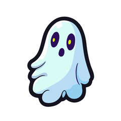Cartoon ghost character halloween