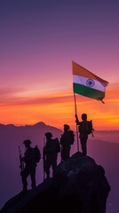 sunset in the mountains