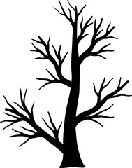Dead tree silhouette