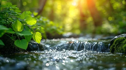 Keuken achterwand Bosrivier A peaceful river flowing through a forest  © TimelessClicks