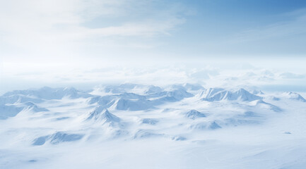 landscape with mountains and snow