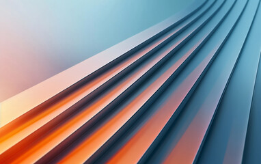 Abstract lines with a gradient of blue and orange tones create a dynamic and modern visual effect for various design projects.