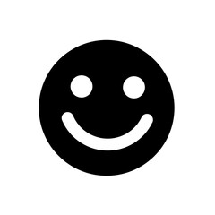 Fototapeta premium happy icon vector with simple design.smile face icon