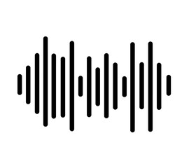 vector illustration of sound waves on a white background