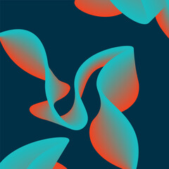 abstract background with red and blue waves