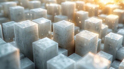 Obraz premium Abstract Cityscape of Cubes