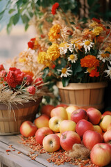 Happy Thanksgiving day traditional backdrop. Pumpkin background. Celebrating autumn holidays.