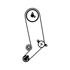 Car Engine sign Fan Belt Logo icon. Vector illustration