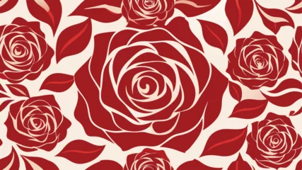 Acrylglasbilder Muster rose seamles pattern background vector  © Ranadhie