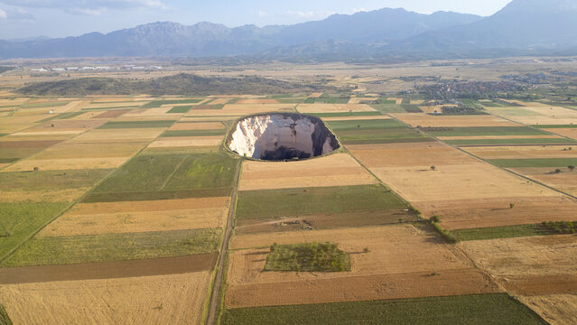 Huge sinkholes formed in agricultural lands