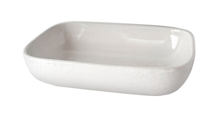 white rectangular ceramic bowl