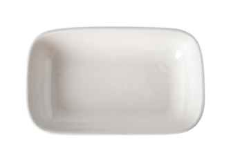 white rectangular ceramic bowl