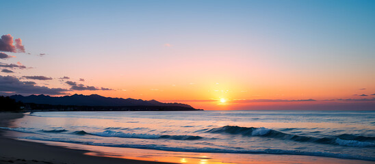 Obraz premium sunset over the sea