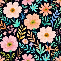 seamless pattern with flowers
