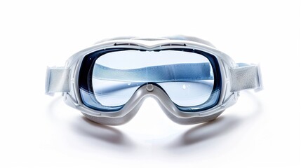 Detailed Ski Goggles Design with High Contrast and Clarity on White Background