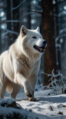 Obraz premium white wolf in the snow