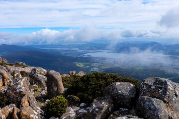 Pinnacle Observation Shelter and Boardwalk, Mount Wellington, Tasmania, Hobart, Australia 