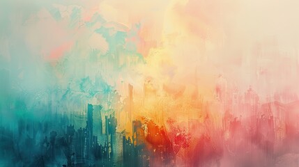 A vibrant abstract artwork featuring a blend of colors and textures, evoking a sense of tranquility and creativity.