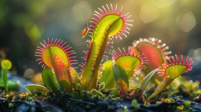 Exploring the World of Carnivorous Plants  Venus flytrap capturing insect
